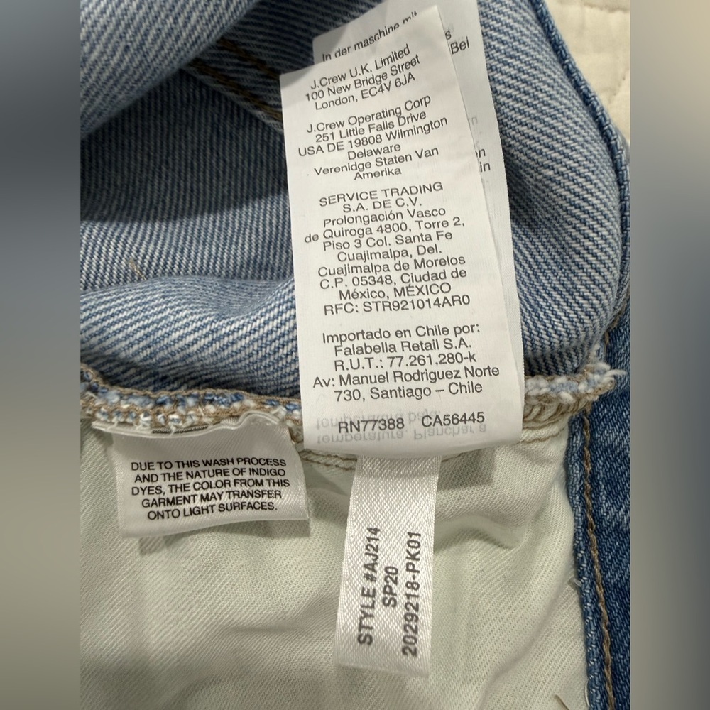 Madewell /Women’s Light Blue Distressed Straight Leg Jeans/ THE MOMJEAN /Size 27 - Picture 13 of 14